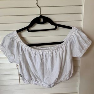 NEW W/ TAGS White Aritzia Crop Top